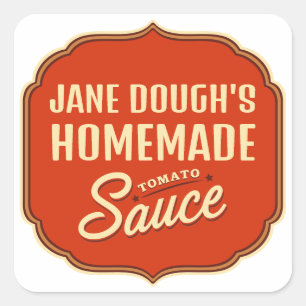Tomato Sauce Square Sticker