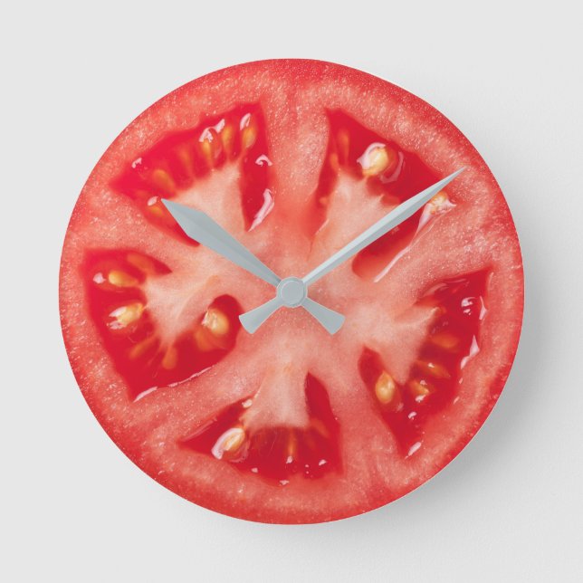 Tomato Slice Round Clock (Front)