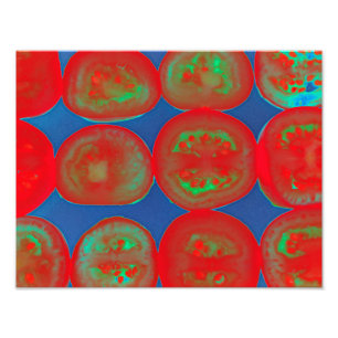 Tomato slices photo print