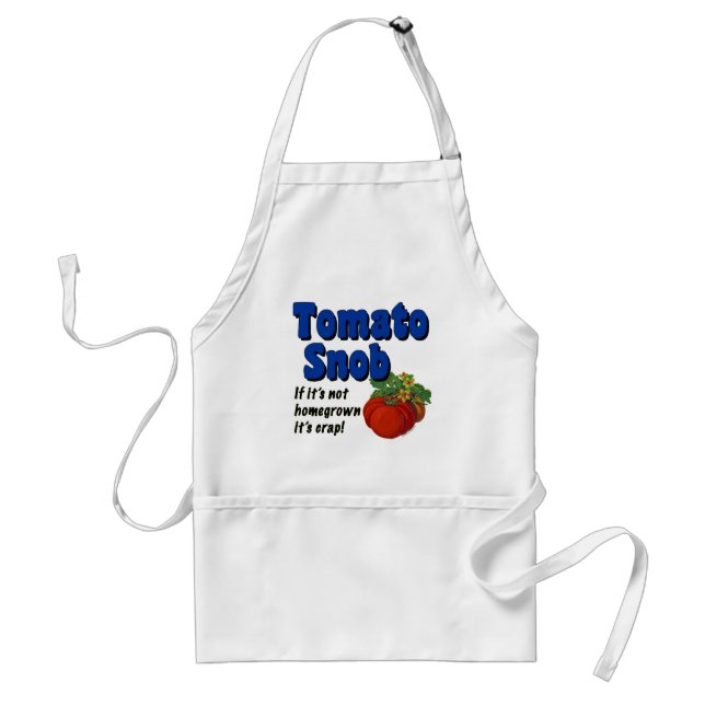 Tomato Snob Funny Cooking Saying Apron (Front)