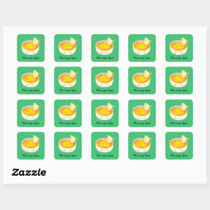 Tomato Soup And Grilled Cheese Sandwich Square Sticker