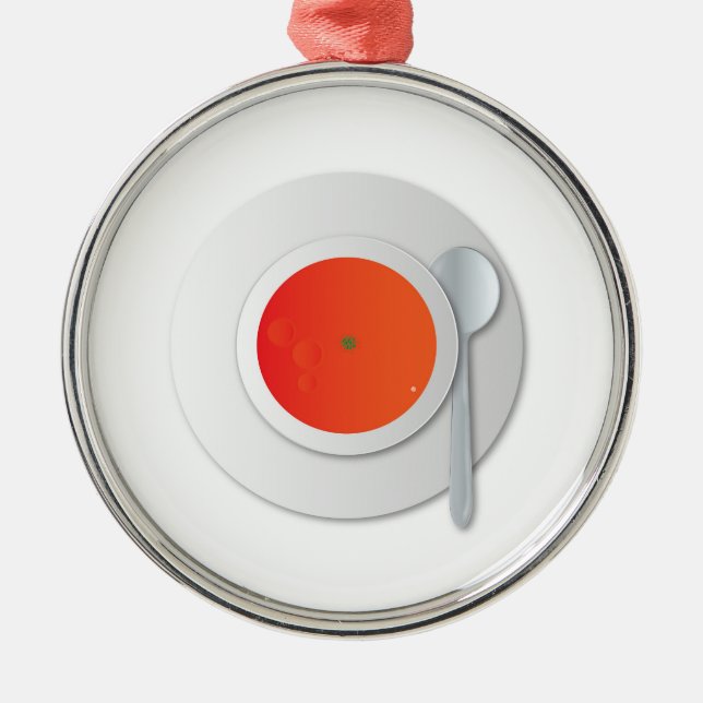 Tomato Soup Metal Ornament (Front)