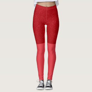 Tomato Speckle Top Panel Leggings – Customisable