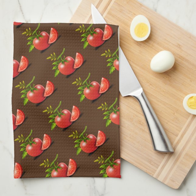 Tomato Tea Towel (Quarter Fold)