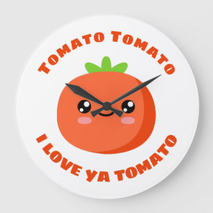 Tomato Tomato I love ya Tomato Large Clock