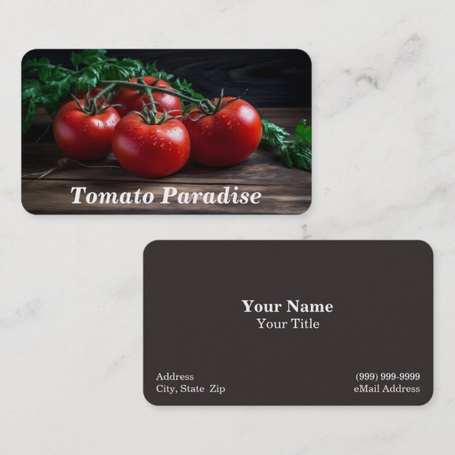 Tomato / Tomatoes Business Card (Front/Back)