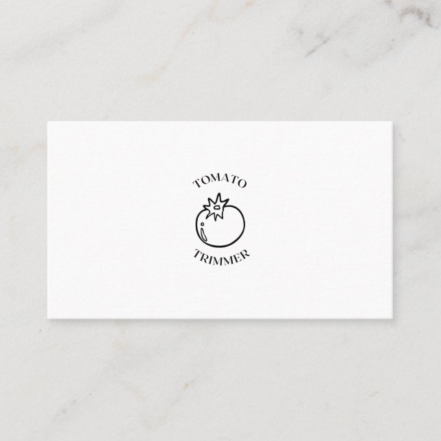 Tomato trimmer Gardening garden farming farm Business Card (Front)
