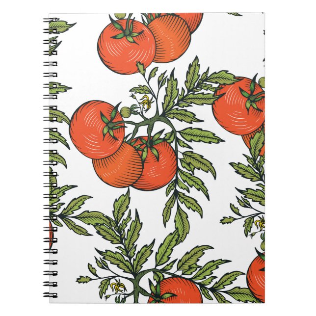 Tomato Vintage: Farm Market Illustration. Notebook (Front)