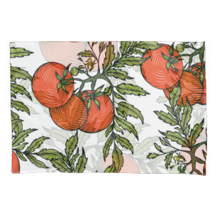 Tomato Vintage: Farm Market Illustration. Pillowcase