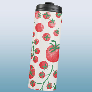 Tomato Watercolor Fun Mediterranean Thermal Tumbler