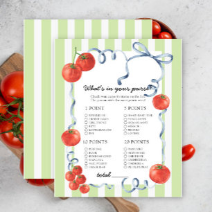 Tomato - What's in your purse baby shower game