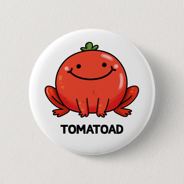 Tomatoad Funny Tomato Toad Pun  6 Cm Round Badge (Front)