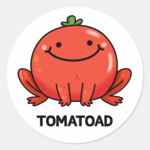 Tomatoad Funny Tomato Toad Pun  Classic Round Sticker