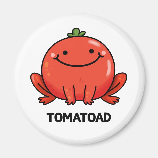 Tomatoad Funny Tomato Toad Pun Magnet (Front)