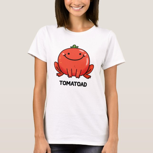 Tomatoad Funny Tomato Toad Pun  T-Shirt (Front)