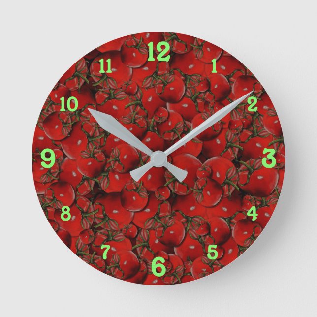 Tomatoes Acrylic Wall Clock (Front)