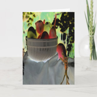 "Tomatoes and Garlic" Digitally Altered Still Life Card