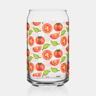 Tomatoes And Oregano Leafs Can Glass