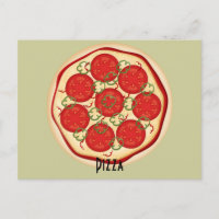 Tomatoes and Peppers Pizza Recipe Card