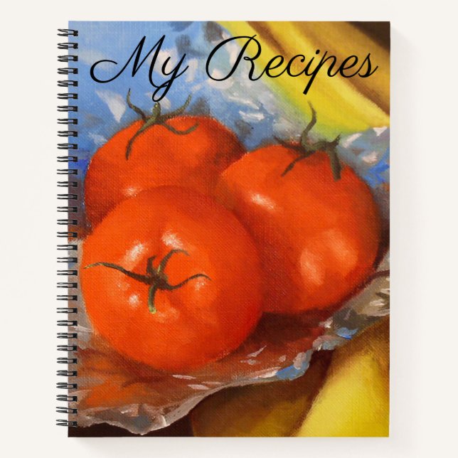 Tomatoes Blank Recipe Notebook (Front)