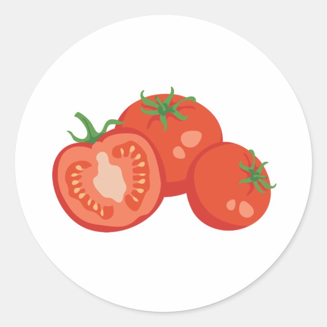 Tomatoes Classic Round Sticker (Front)