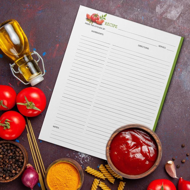 Tomatoes Culinary Recipe Notepad (Creator Uploaded)