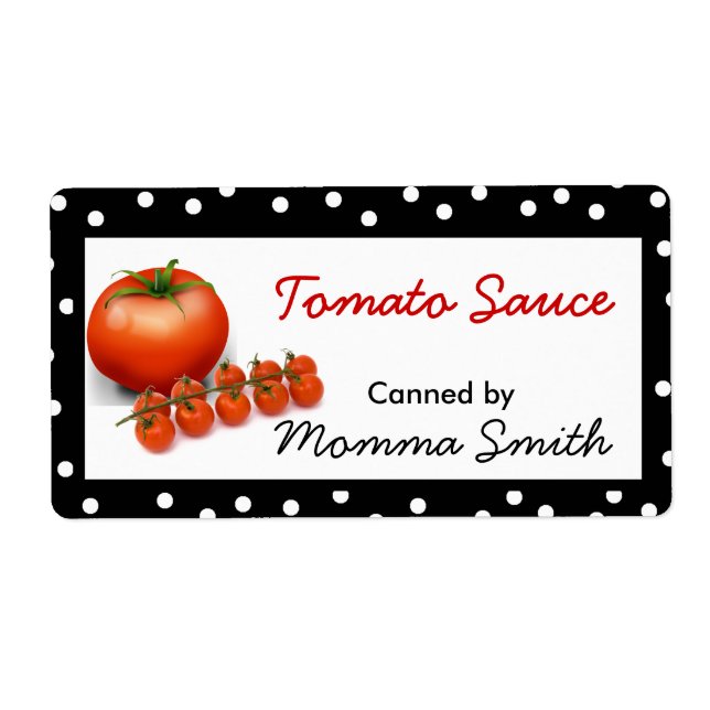 Tomatoes Custom Canning Labels (Front)