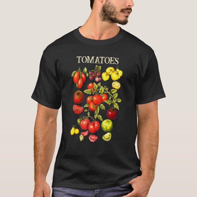 Tomatoes  Gardener Garden Gardening Tomato Botanic T-Shirt (Front)