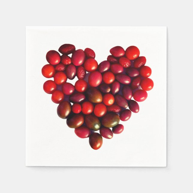 Tomatoes Heart  Napkin (Front)