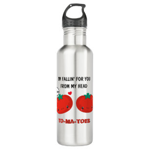 Tomatoes In Love Cute Romantic Valentine's Day 710 Ml Water Bottle