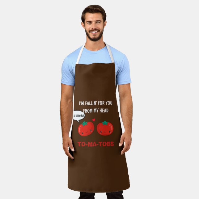 Tomatoes In Love Cute Romantic Valentine's Day Apron (Worn)