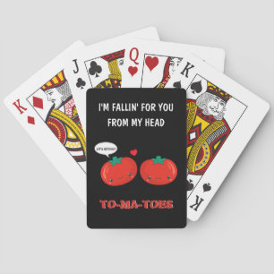 Tomatoes In Love Cute Romantic Valentine's Day Playing Cards
