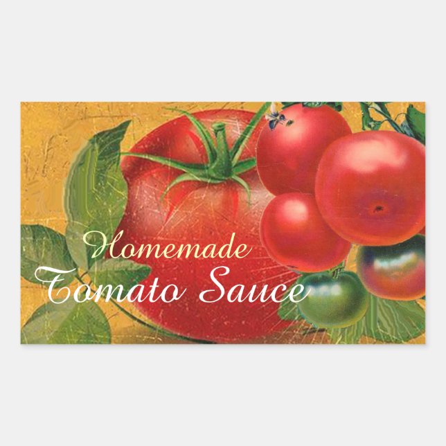 TOMATOES KITCHEN PRESERVES ,CANNINGS ,TOMATO SAUCE RECTANGULAR STICKER (Front)