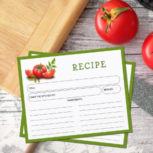 Tomatoes Kitchen Recipe Card