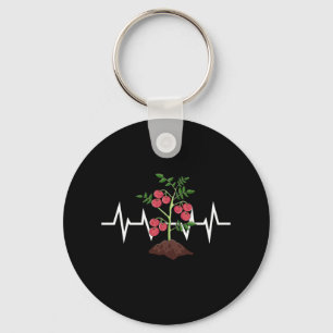 Tomatoes Plant Heartbeat  Key Ring
