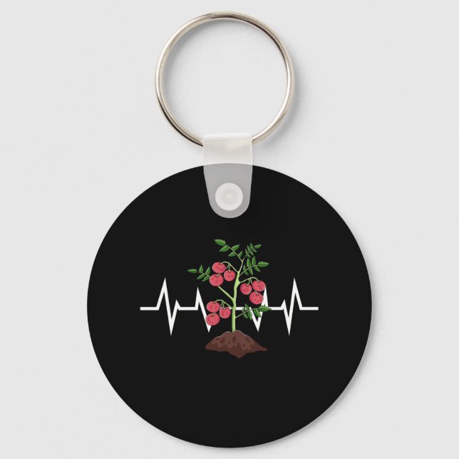 Tomatoes Plant Heartbeat  Key Ring (Front)