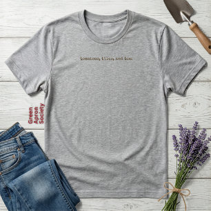 Tomatoes Tiles and Tea Minimalist Mahjong Garden Tri-Blend Shirt
