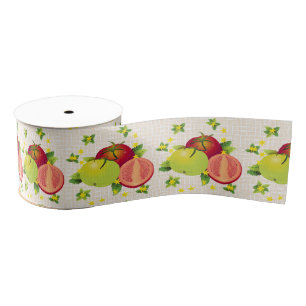 Tomatoes Vegetable Fruit Garden Grosgrain Ribbon