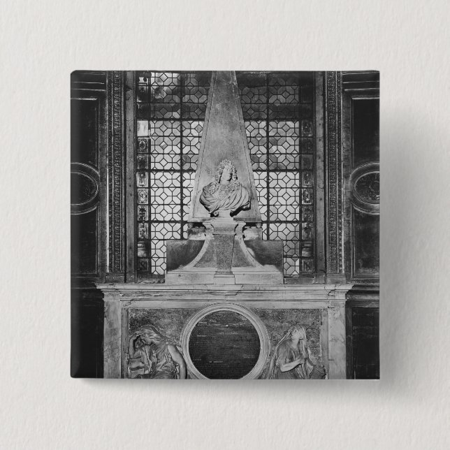 Tomb of Charles Le Brun and his wife 15 Cm Square Badge (Front)