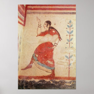 Tomb of the acrobats, detail of a dancer poster