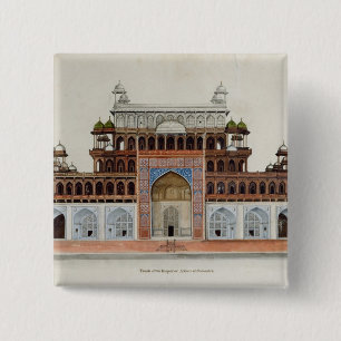 Tomb of the Emperor Akbur at Secundra 15 Cm Square Badge