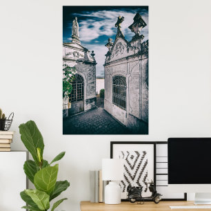 Tombs in a Catholic cemetery in Crato, Portalegre Poster