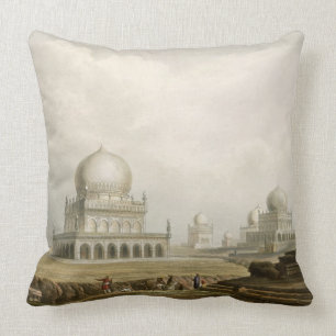 Tombs of the Kings of Golconda in 1813, from Volum Cushion