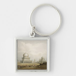 Tombs of the Kings of Golconda in 1813, from Volum Key Ring