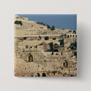 Tombs on the side of the Mount of Olives 15 Cm Square Badge