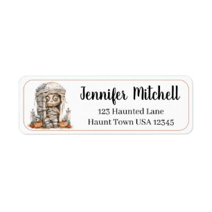 Tombside Trouble – Mummy Mischief & Mini Monsters Return Address Label