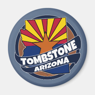 Tombstone Arizona flag burst magnet