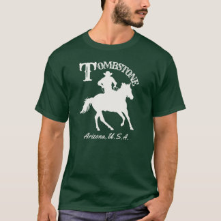 Tombstone Arizona USA Cowboy White T-Shirt