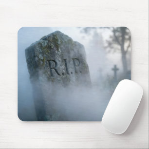 Tombstone In Mist Mouse Pad