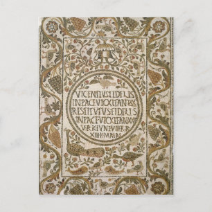 Tombstone with an epitaph postcard
